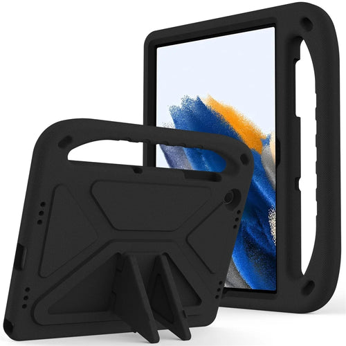 For Samsung Galaxy Tab A11+ / A9+ Shockproof EVA Tablet Case Protective Cover with Handle and Kickstand - Black - 1
