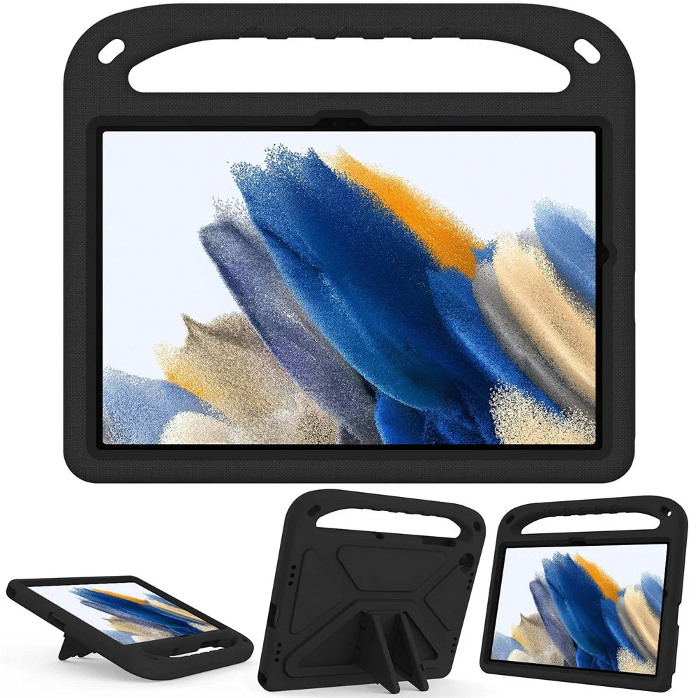 For Samsung Galaxy Tab A11+ / A9+ Shockproof EVA Tablet Case Protective Cover with Handle and Kickstand - Black - 2