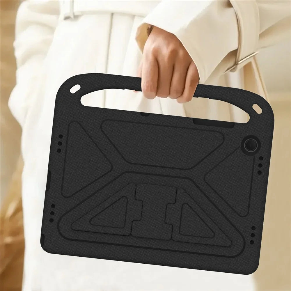 For Samsung Galaxy Tab A11+ / A9+ Shockproof EVA Tablet Case Protective Cover with Handle and Kickstand - Black - 6
