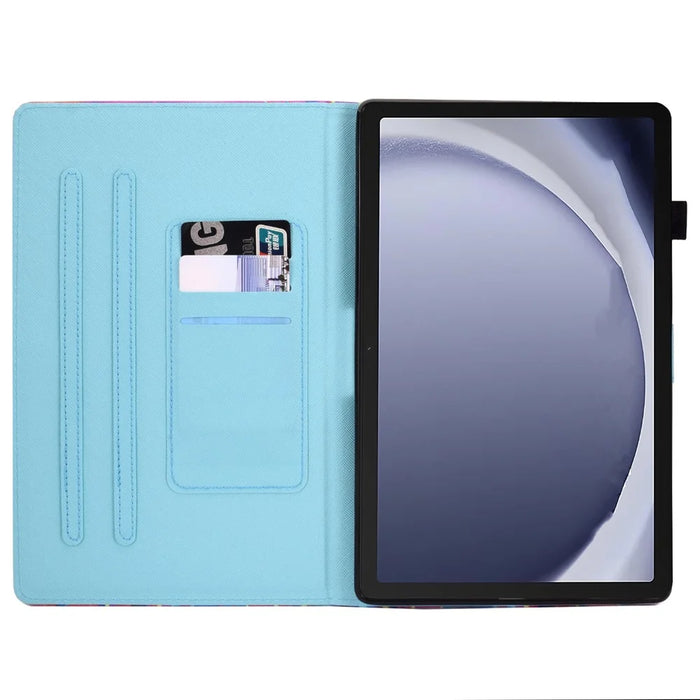 A1 Leather Tablet Cover for Samsung Galaxy Tab A9+ Case with Card Holder Stand - Bird - 2
