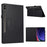 For Samsung Galaxy Tab S9+ Leather Case Bi-fold Stand Tablet Protective Cover - Black - 1