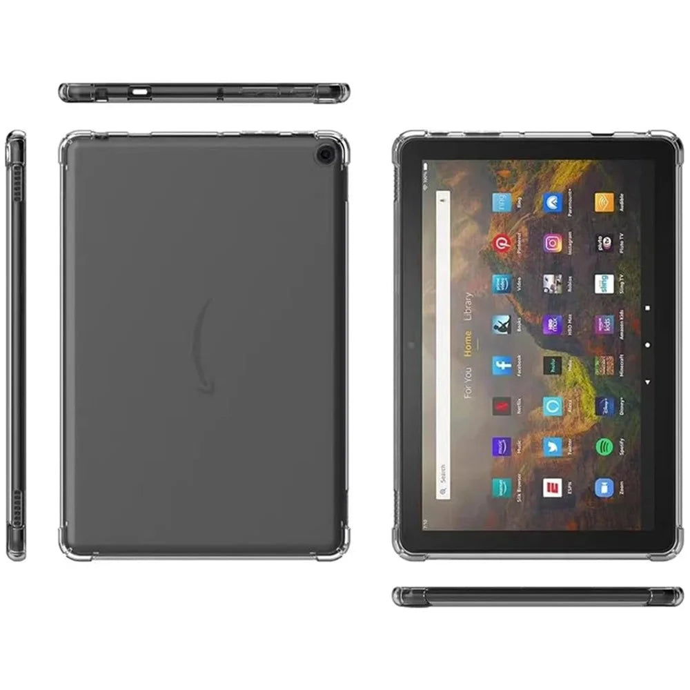 For Amazon Fire HD 10 (2023) Clear Case Reinforced Corners TPU Tablet Cover - 6