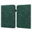 For Samsung Galaxy Tab A11+ / A9+ Case Flower Imprinting PU Leather Wallet Tablet Cover - Green - 1