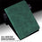 For Samsung Galaxy Tab A11+ / A9+ Case Flower Imprinting PU Leather Wallet Tablet Cover - Green - 4