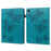 For Samsung Galaxy Tab S9 Case Butterfly Imprinted Card Holder Leather Tablet Cover - Blue - 1