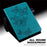 For Samsung Galaxy Tab S9 Case Butterfly Imprinted Card Holder Leather Tablet Cover - Blue - 4