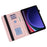 For Samsung Galaxy Tab S9 Case Flower Imprinted PU Leather Tablet Stand Cover - Rose Gold - 2