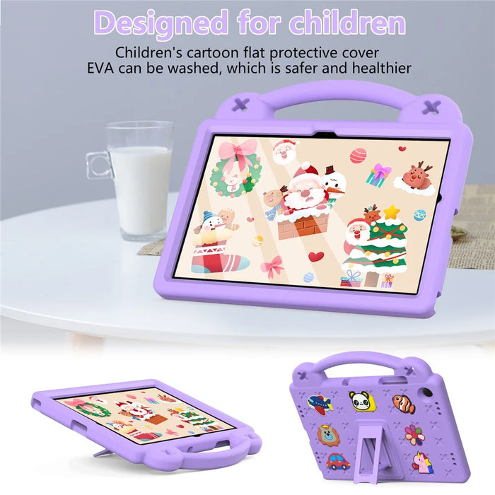 For Samsung Galaxy Tab A11+ / A9+ Case EVA Protective Tablet Cover Kids Friendly Grip Handle Kickstand Case - Purple - 2