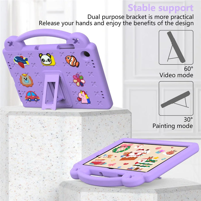 For Samsung Galaxy Tab A11+ / A9+ Case EVA Protective Tablet Cover Kids Friendly Grip Handle Kickstand Case - Purple - 3