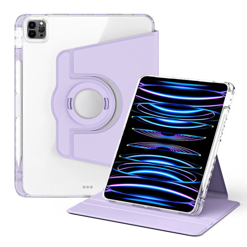 For iPad Air 11 (2026) / (2025) / (2024) / Pro 11 (2020) / (2021) / (2022) / Air (2022) / (2020) Case PU+Acrylic Kickstand Tablet Cover - Purple - 1