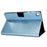 For Samsung Galaxy Tab A11+ / A9+ Glitter PU Leather Case Card Slots Stand Protective Cover - Blue - 4