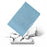 For Samsung Galaxy Tab A11+ / A9+ Glitter PU Leather Case Card Slots Stand Protective Cover - Blue - 7