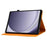 For Samsung Galaxy Tab A11+ / A9+ Stand Protective Case Microfiber Leather Card Holder Smart Cover - Khaki - 3