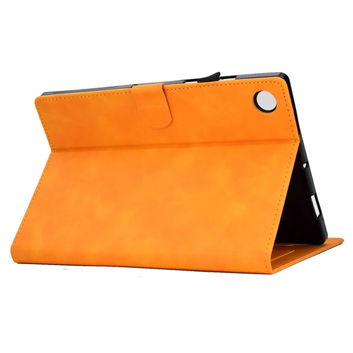 For Samsung Galaxy Tab A11+ / A9+ Stand Protective Case Microfiber Leather Card Holder Smart Cover - Khaki - 4