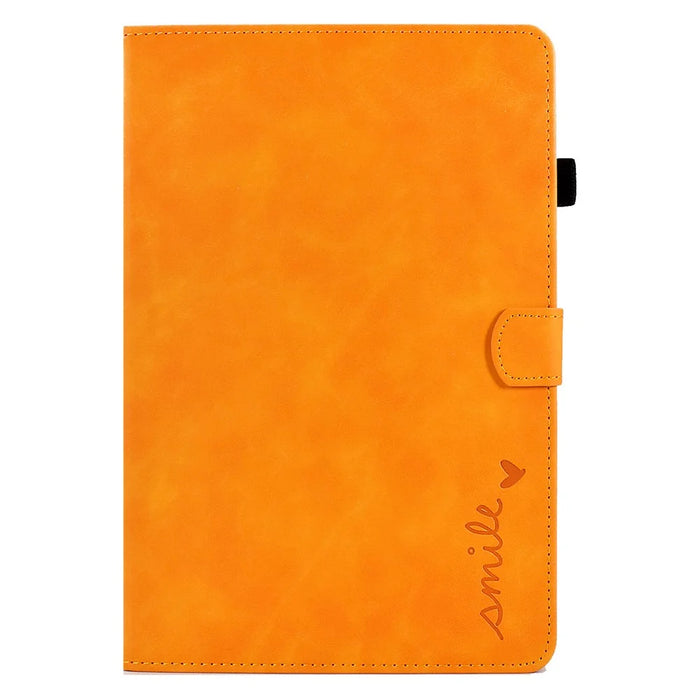 For Samsung Galaxy Tab A11+ / A9+ Stand Protective Case Microfiber Leather Card Holder Smart Cover - Khaki - 7