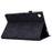For Samsung Galaxy Tab A11 / A9 Smile Imprinted Case Microfiber Leather Card Holder Smart Tablet Cover - Black - 4