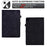 For Samsung Galaxy Tab A11 / A9 Smile Imprinted Case Microfiber Leather Card Holder Smart Tablet Cover - Black - 5