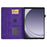 For Samsung Galaxy Tab A11+ / A9+ Iron Tower Imprinted Cover Microfiber Leather Card Slot Smart Tablet Case - Purple - 2