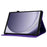For Samsung Galaxy Tab A11+ / A9+ Iron Tower Imprinted Cover Microfiber Leather Card Slot Smart Tablet Case - Purple - 3