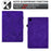 For Samsung Galaxy Tab A11+ / A9+ Iron Tower Imprinted Cover Microfiber Leather Card Slot Smart Tablet Case - Purple - 5