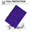 For Samsung Galaxy Tab A11+ / A9+ Iron Tower Imprinted Cover Microfiber Leather Card Slot Smart Tablet Case - Purple - 6