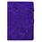For Samsung Galaxy Tab A11+ / A9+ Iron Tower Imprinted Cover Microfiber Leather Card Slot Smart Tablet Case - Purple - 7