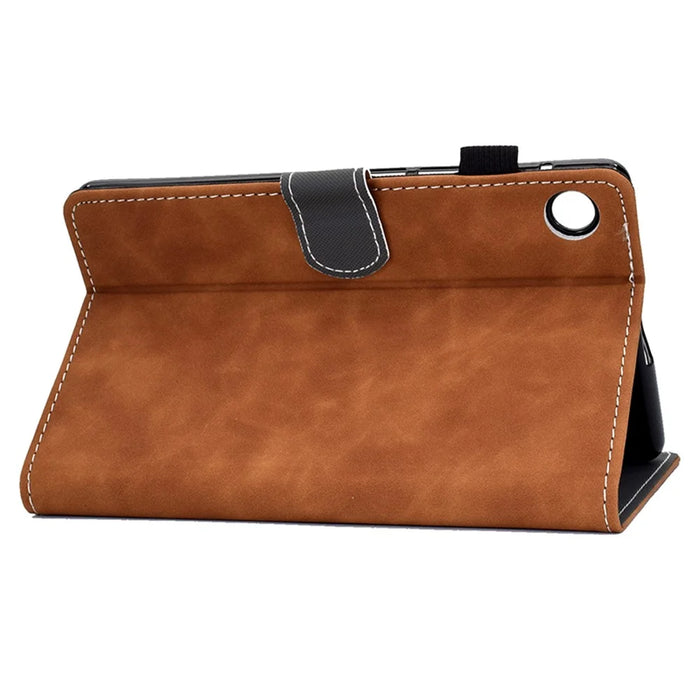 For Samsung Galaxy Tab A11+ / A9+ Stand PU Leather Case Tablet Cover with Card Slot - Brown - 4