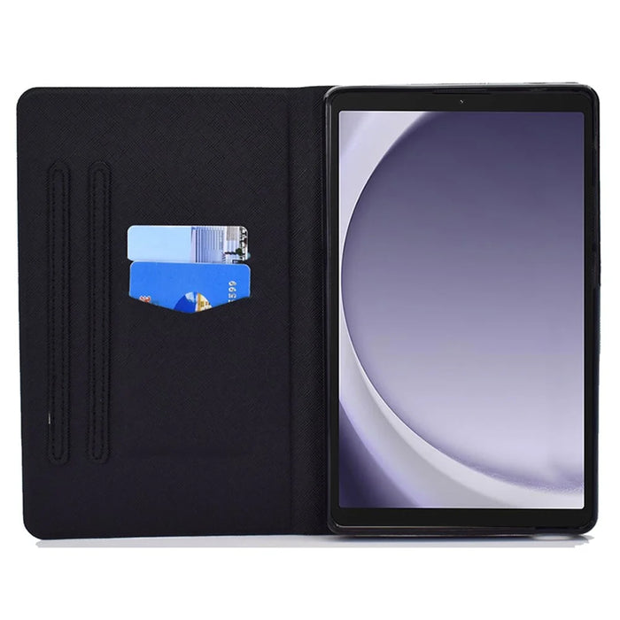 For Samsung Galaxy Tab A11+ / A9+ PU Leather Stand Cover Pattern Printing Tablet Case with Auto Sleep / Wake - Sand - 2