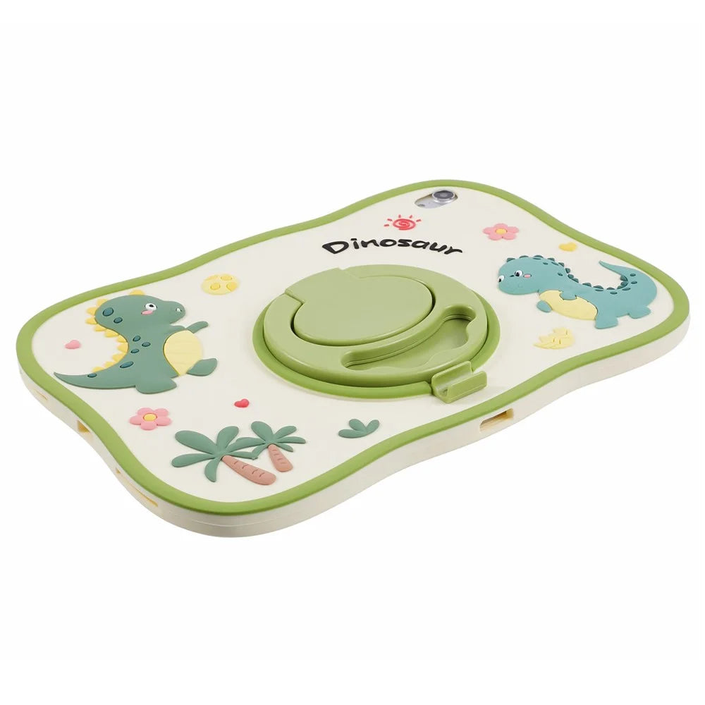 For iPad (2025) / 10.9 (2022) Case Cartoon Dinosaur 360 Degree Rotation Kickstand PC+Silicone Tablet Cover - 4