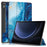 For Samsung Galaxy Tab S9 FE sm-x510 sm-x516 Case Tri-fold Stand Pattern Printing Tablet Cover - Wave - 1