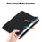 For Samsung Galaxy Tab S9 FE+ SM-x610 / SM-616 Case Leather Tablet Cover with Trifold Stand - Black - 4