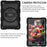 For Samsung Galaxy Tab A9+ Kickstand Case Rotating Hand Strap PC+TPU Tablet Cover with Shoulder Strap - Black - 3