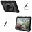 For Samsung Galaxy Tab A9+ Kickstand Case Rotating Hand Strap PC+TPU Tablet Cover with Shoulder Strap - Black - 6