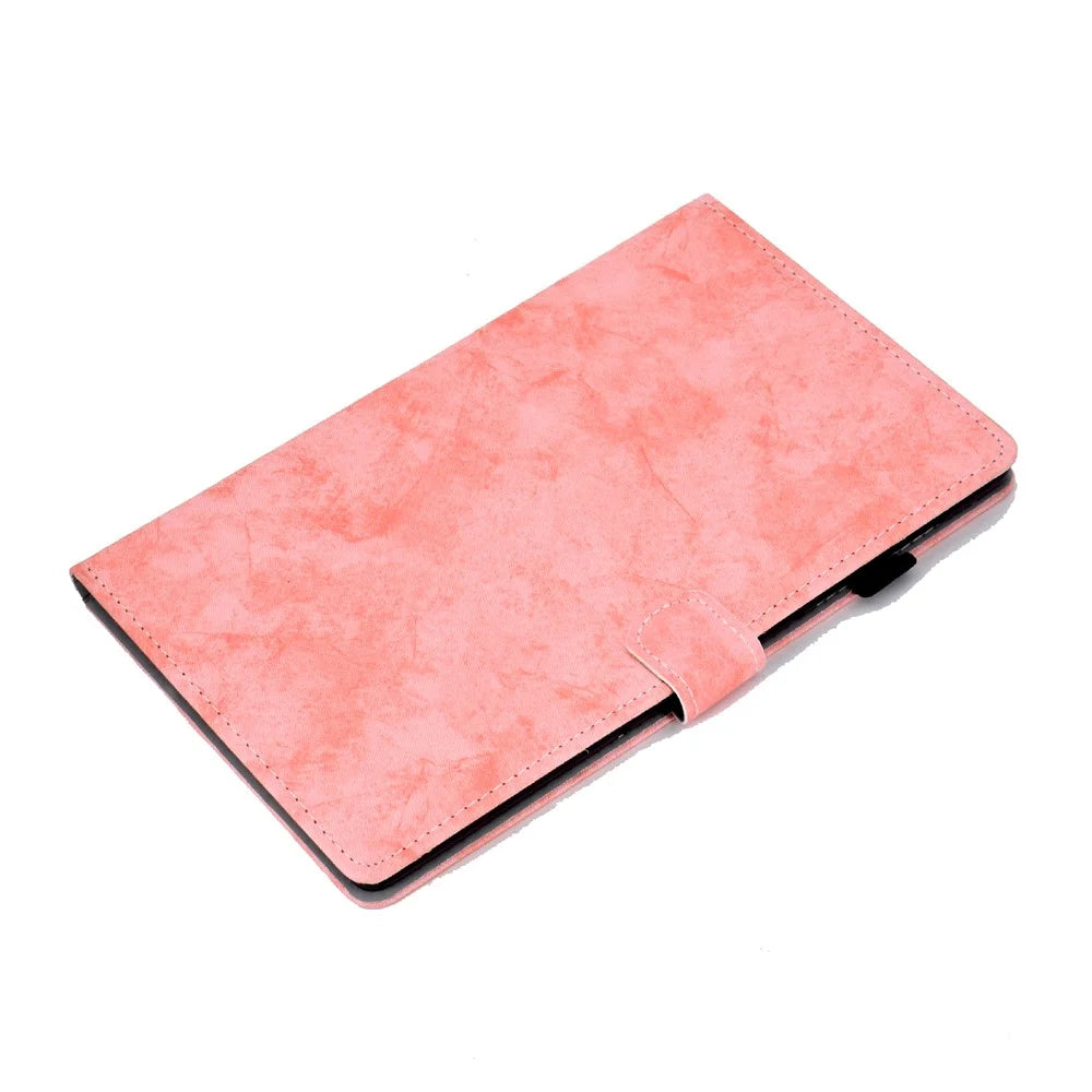 For Samsung Galaxy Tab A9 Leather Case Cloth Texture Card Holder Tablet Cover - Pink - 5
