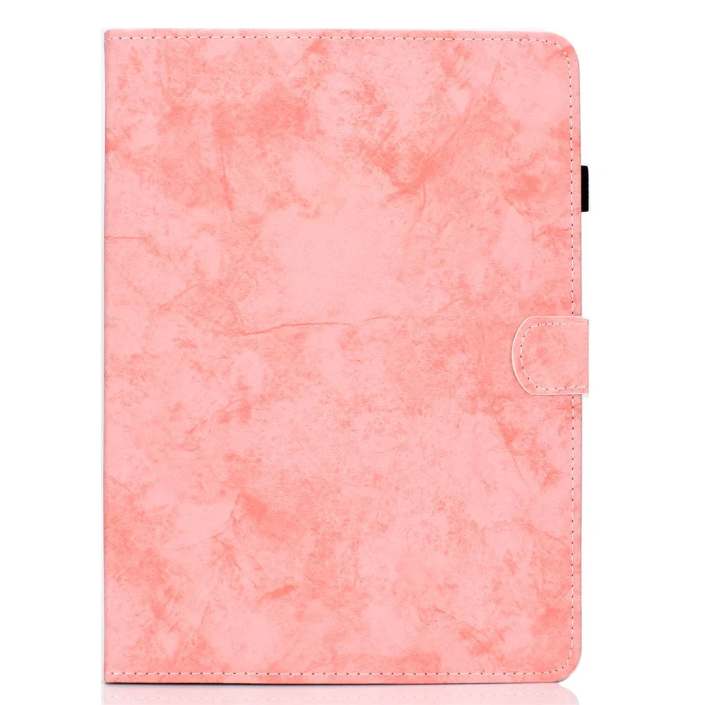 For Samsung Galaxy Tab A9 Leather Case Cloth Texture Card Holder Tablet Cover - Pink - 7