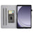For Samsung Galaxy Tab A9+ Case Cloth Texture Card Slots Tablet Leather Cover - Grey - 2