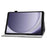 For Samsung Galaxy Tab A9+ Case Cloth Texture Card Slots Tablet Leather Cover - Grey - 3