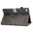 For Samsung Galaxy Tab A9+ Case Cloth Texture Card Slots Tablet Leather Cover - Grey - 4