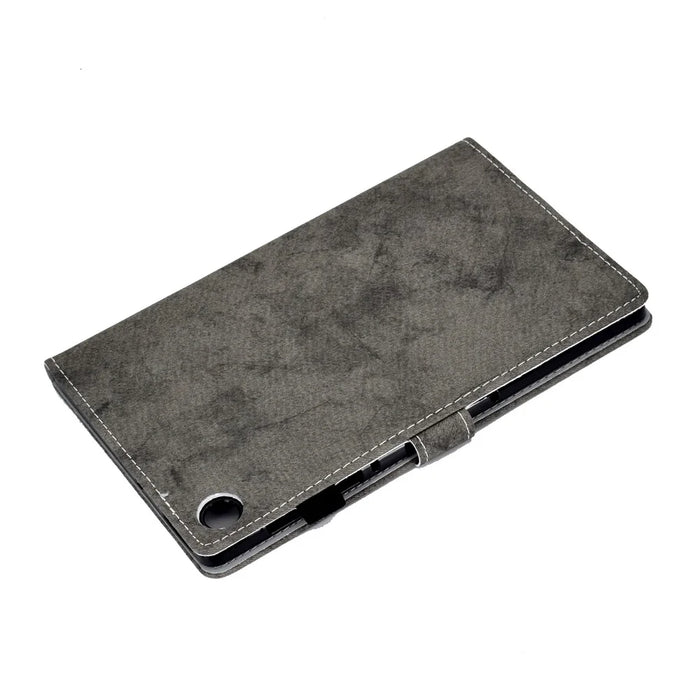 For Samsung Galaxy Tab A9+ Case Cloth Texture Card Slots Tablet Leather Cover - Grey - 6