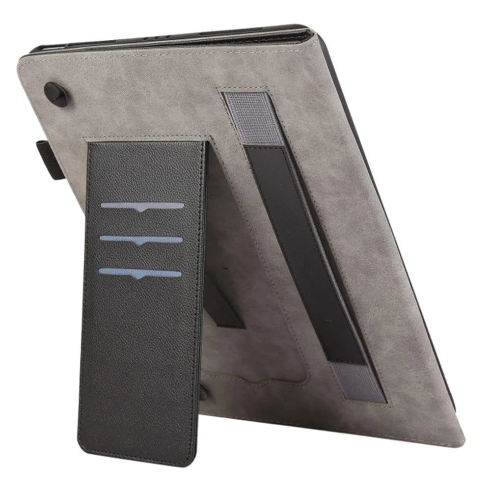 PU Leather Flip Cover for iPad (2025) / 10.9 (2022) Case Card Slot Shockproof Tablet Case - Black - 6