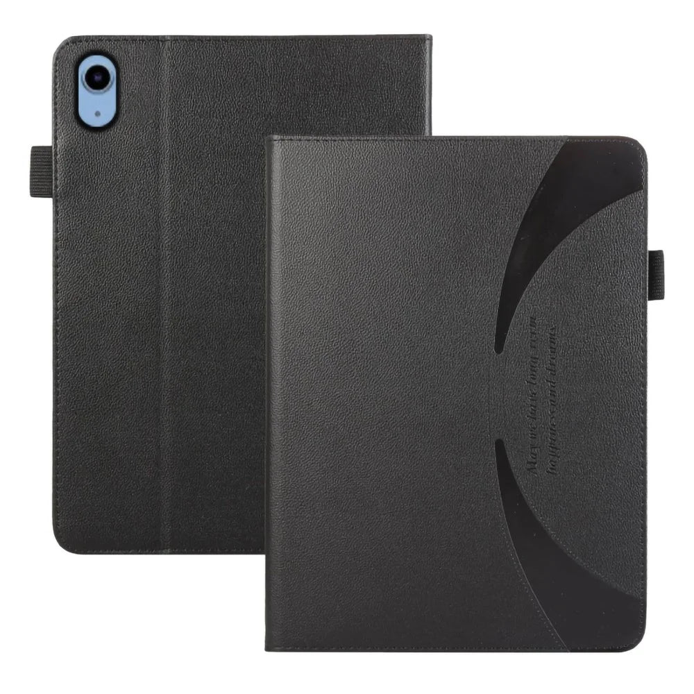 PU Leather Flip Cover for iPad (2025) / 10.9 (2022) Case Card Slot Shockproof Tablet Case - Black - 7