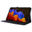 For Samsung Galaxy Tab S9 Ultra Case Cloth Texture Card Holder Tablet Stand Cover - Black - 3