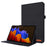 For Samsung Galaxy Tab S9+ Case Stand Card Holder Leather Tablet Cover - Black - 1