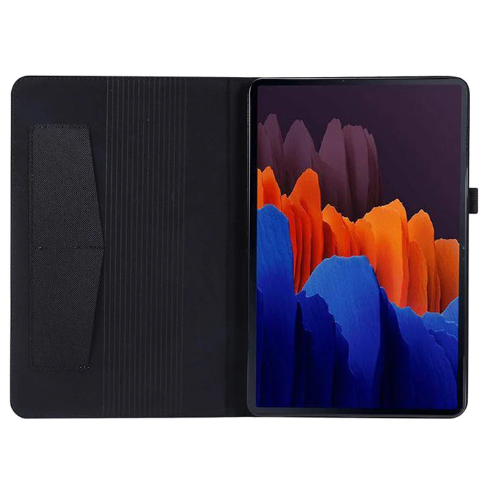 For Samsung Galaxy Tab S9+ Case Stand Card Holder Leather Tablet Cover - Black - 2