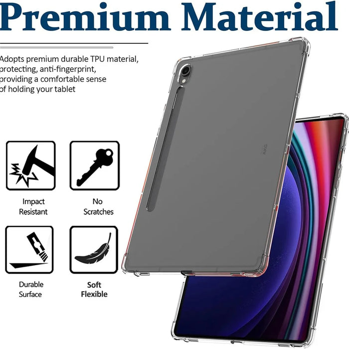 For Samsung Galaxy Tab S10 Lite / S10 FE / S9 FE Case TPU Cover HD Transparent Drop Protection Tablet Shell - 4