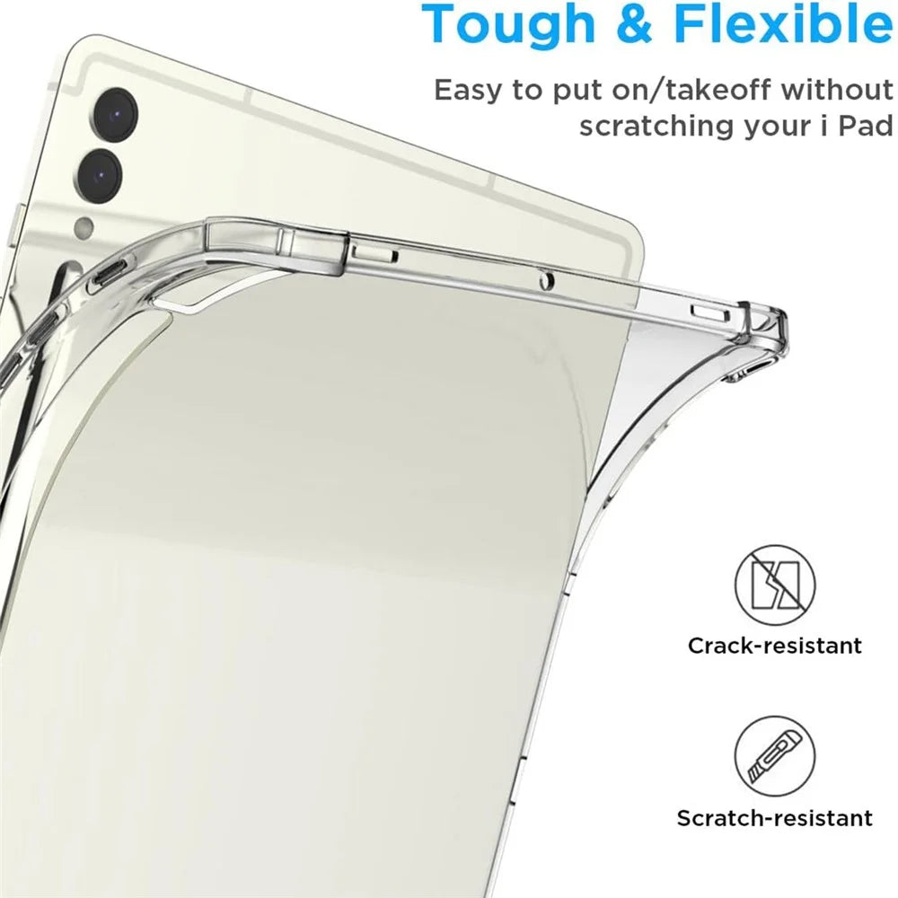 For Samsung Galaxy Tab S9 FE+ Case HD Clear Shell Drop-proof Protective Tablet TPU Cover - 2