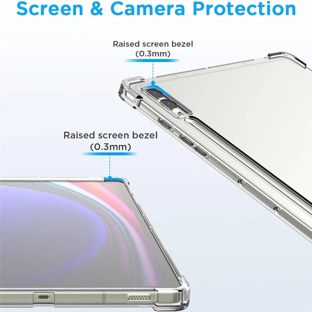 For Samsung Galaxy Tab S9 FE+ Case HD Clear Shell Drop-proof Protective Tablet TPU Cover - 3