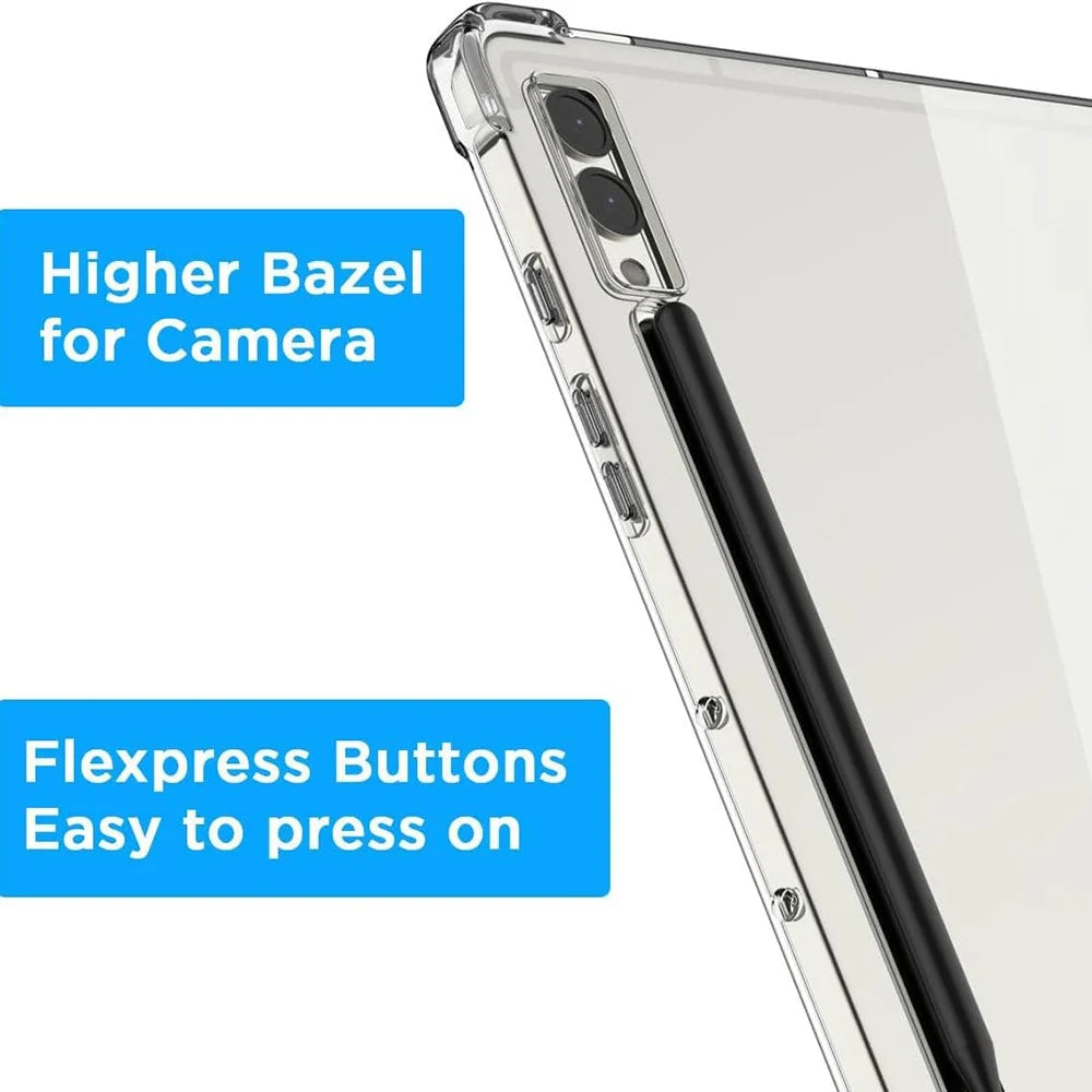 For Samsung Galaxy Tab S9 FE+ Case HD Clear Shell Drop-proof Protective Tablet TPU Cover - 5