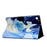 For Samsung Galaxy Tab A9 Case Card Slots Stand Tablet Leather Cover - Blue Marble - 4