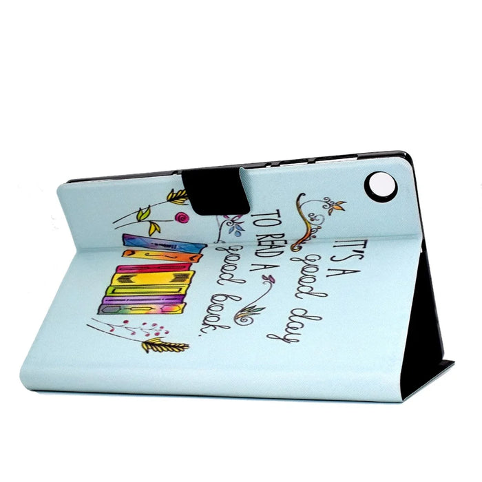 For Samsung Galaxy Tab A9+ Case Pattern Printing PU Leather Tablet Cover - Colorful Book - 4